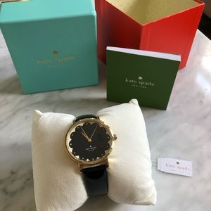 NEW Black Leather Kate Spade Watch